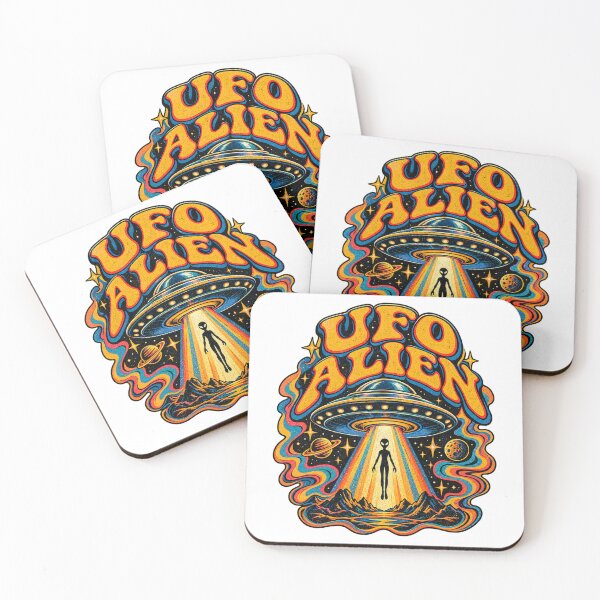 Item preview, UFO Alien Space Invasion | Retro Vintage Psychedelic Graphic designed and sold by Mukesh Saxena.