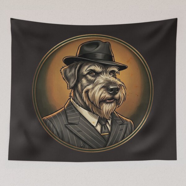 Item preview, Perro Schnauzer gigante como un gánster de bar clandestino de los años 20 designed and sold by 123ks.