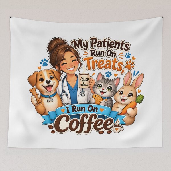 Item preview, My Patients Run on Treats, I Run on Coffee – Funny Vet Gift designed and sold by Bettybee00.