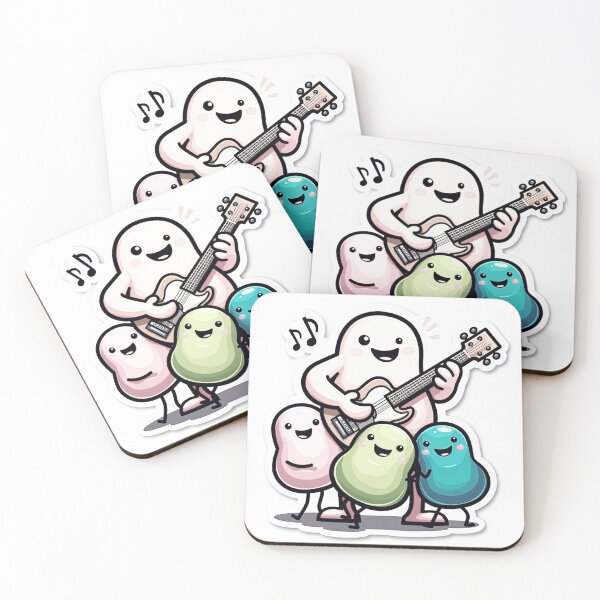 Aperçu de l'œuvre Jelly Bean Jam Session - Neo-Traditional Tattoo Flash créée et vendue par Qubivibe.