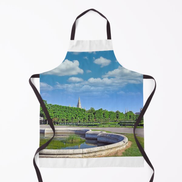 Item preview, Parque Volksgarten de Viena con la fuente Tritón y Náyade, el Burgtheater y el Ayuntamiento Rathaus designed and sold by goceris.