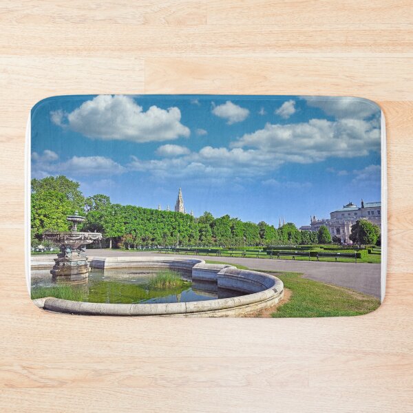 Item preview, Vienna Volksgarten park with Triton and Naiad Fountain, Burgtheater and Rathaus City Hall designed and sold by goceris.