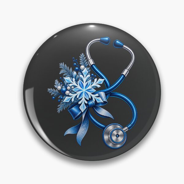 Item preview, Winter Nurse Gift Snowflake Stethoscope Blue Seasonal Style designed and sold by Corvoria.
