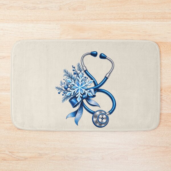 Item preview, Winter Nurse Gift Snowflake Stethoscope Blue Seasonal Style designed and sold by Corvoria.