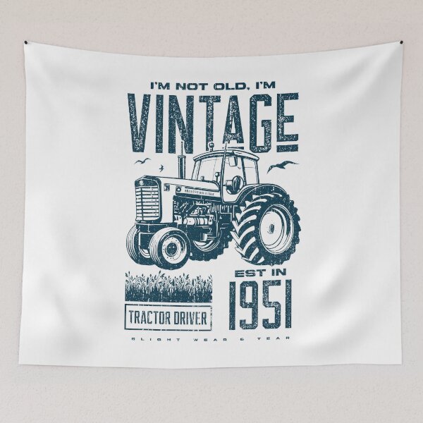 Item preview, Vintage Tractor Farmer Birthday Born In 1951 designed and sold by JRRTs.