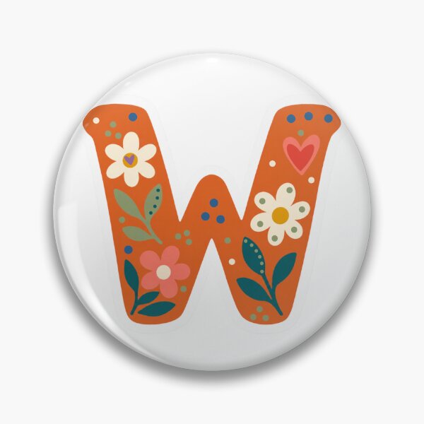 Item preview, Floral Letter W– Inspirivity Monogram Sticker designed and sold by Inspirivity.