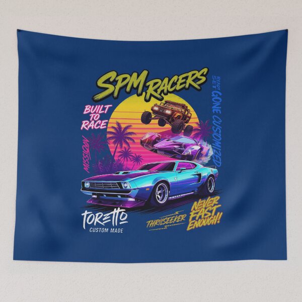 Item preview, Retro Synthwave Neon Sports Car Sunset Street Racer designed and sold by galvinbaker.