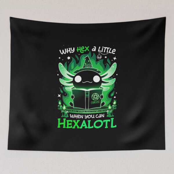 Item preview, Why Hex A Little When You Can Hexalotl designed and sold by Neon Bones Studio.