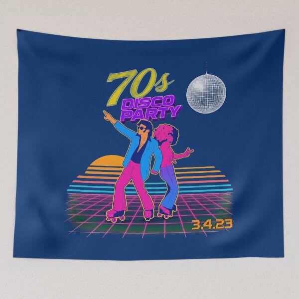 Item preview, 70s Disco Party Dancers Retro Mirror Ball Boogie Sunset designed and sold by galvinbaker.