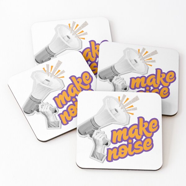 Item preview, Make Noise Halftone Hand Megaphone Collage designed and sold by Fani*.
