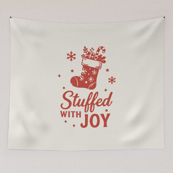 Item preview, Stuffed With Joy – Festive Christmas Stocking Art designed and sold by Tklezardesigns.