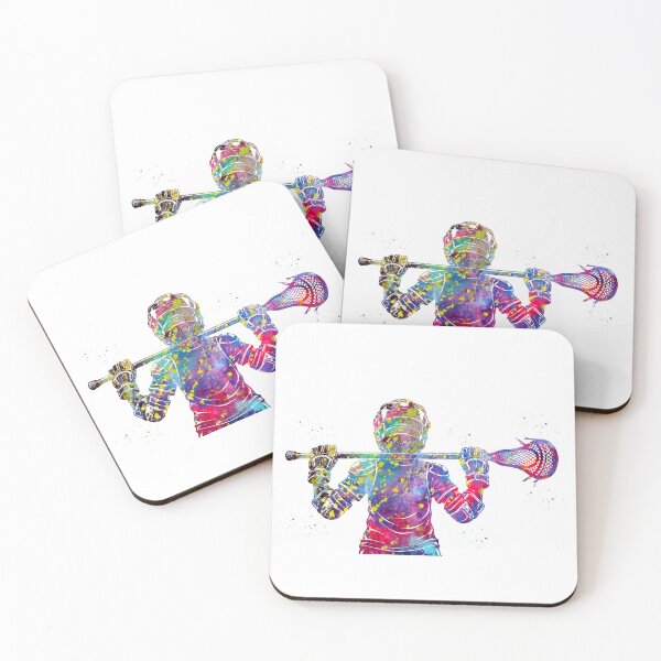 Item preview, Little Boy Lacrosse Player Watercolor Art designed and sold by Liededrom..