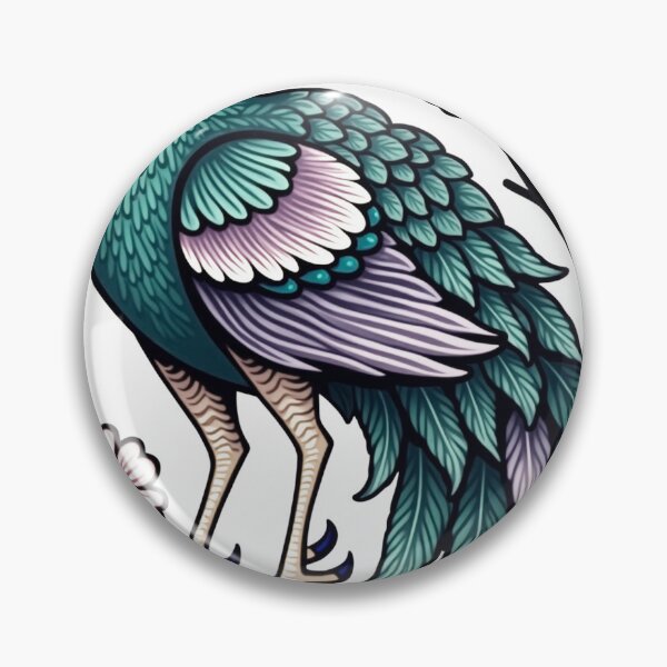 Artikelvorschau, Regal Peacock Neo-Traditional Tattoo Flash Design entworfen und verkauft von Qubivibe.