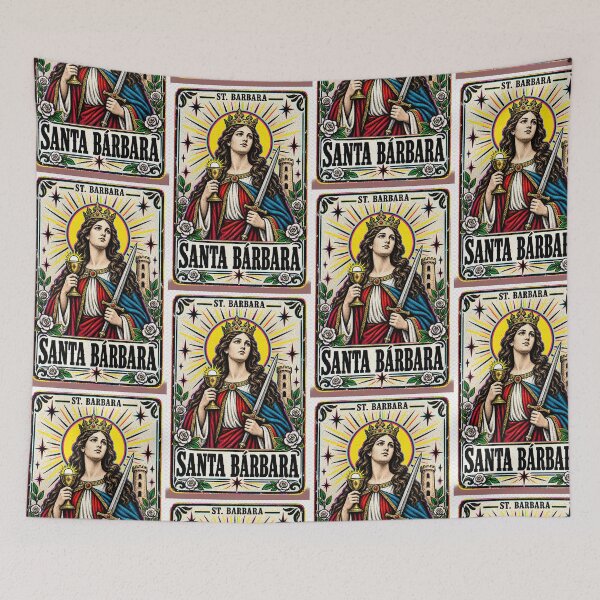 Item preview, Saint Barbara Vintage Folk Art designed and sold by El Brown Mercado.
