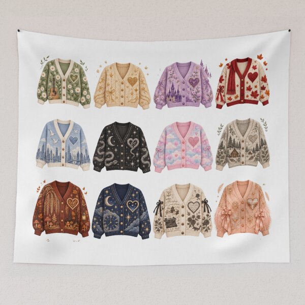Item preview, VINTAG ERAS CARDIGAN STICKER PACK designed and sold by taylorvinyls.