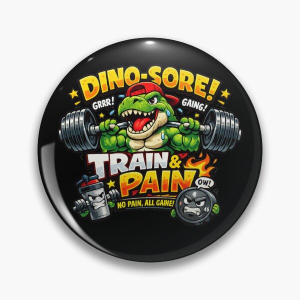 Item preview, Funny Dino-Sore Train and Pain Gym Dinosaur Workout Meme designed and sold by StrongEveryDayStore.