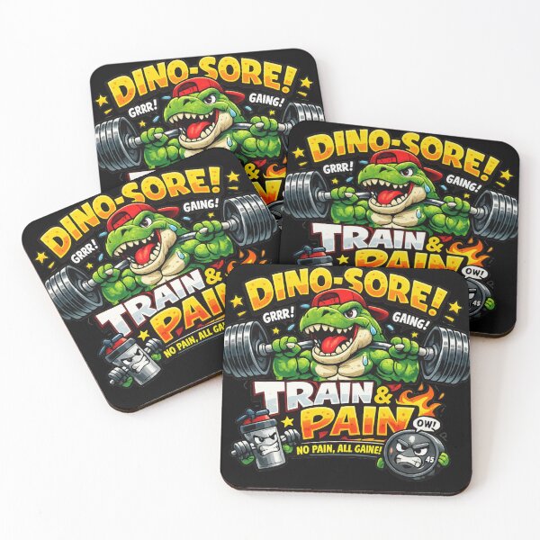 Item preview, Funny Dino-Sore Train and Pain Gym Dinosaur Workout Meme designed and sold by StrongEveryDayStore.