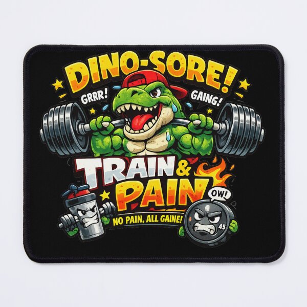 Item preview, Funny Dino-Sore Train and Pain Gym Dinosaur Workout Meme designed and sold by StrongEveryDayStore.