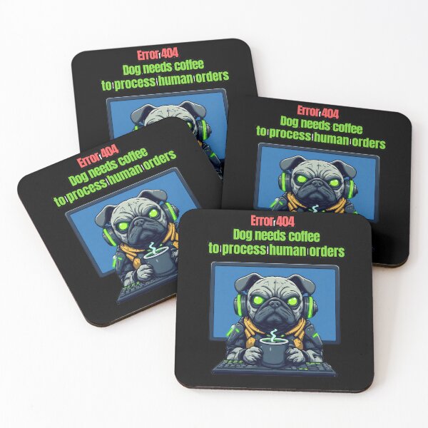 Item preview, Funny Cyberpunk Mecha Pug Dog Gaming Gear Coffee Mug designed and sold by Cyber Gold Studio.