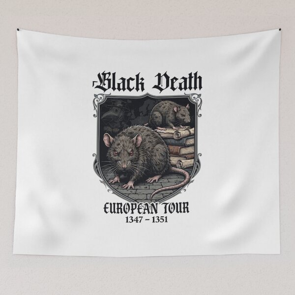 Item preview, Black Death European Tour 1347- 1351 Vintage Graphic Shirts, Retro  designed and sold by Designart68.