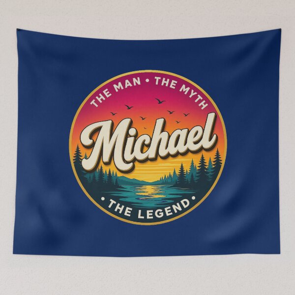 Item preview, Michael The Man The Myth The Legend Vintage Sunset Badge designed and sold by geraldcoop.