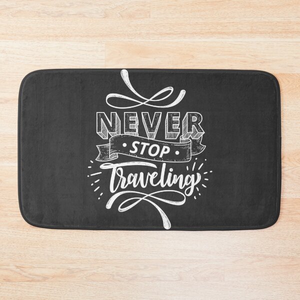 Item preview, Never Stop Traveling White Decorative Lettering designed and sold by radhakidesign.