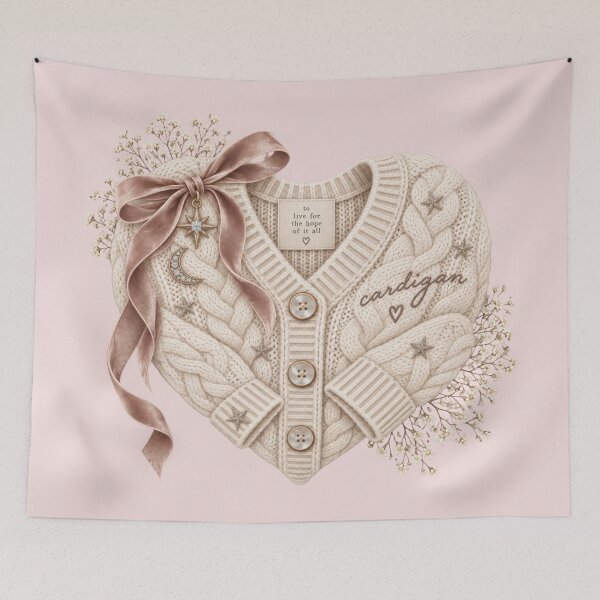 Item preview, Pink Folklore Cardigan Heart – Taylor Inspired Sweater Design designed and sold by taylorvinyls.