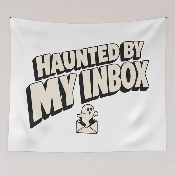Item preview, Haunted By My Inbox Funny Office Humor Halloween Art designed and sold by SedaMythica.