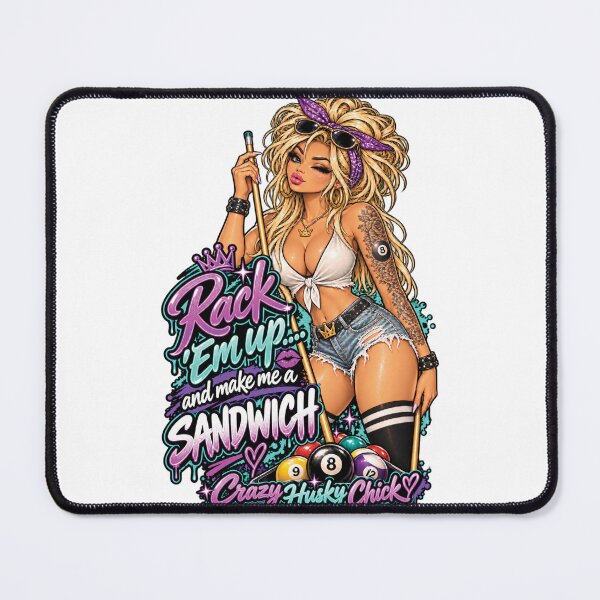 Item preview, Rack 'Em Up... and Make Me a Sandwich | Sassy Pool Girl designed and sold by Crazyhuskychick.