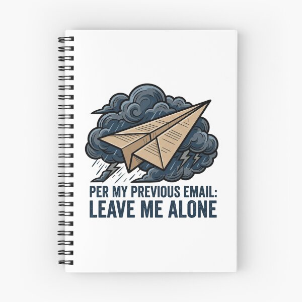 Item preview, Per My Previous Email Leave Me Alone Retro Paper Airplane Office Humor designed and sold by raedattia.