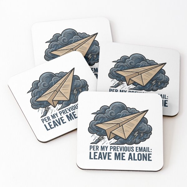 Item preview, Per My Previous Email Leave Me Alone Retro Paper Airplane Office Humor designed and sold by raedattia.