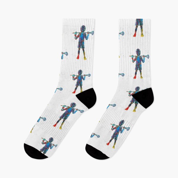 Item preview, Little Boy Lacrosse Player Watercolor Art designed and sold by Liededrom..