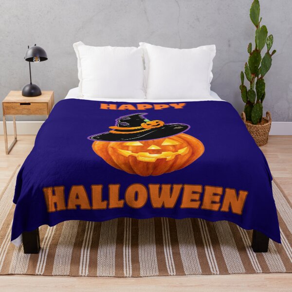 Item preview, Vintage Happy Halloween Spooky Haunted House Pumpkin Cat Art designed and sold by Evelashop.