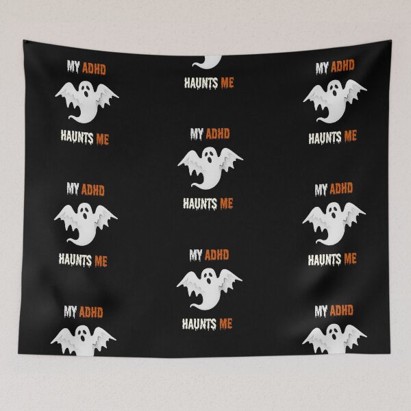 Item preview, My ADHD Haunts Me Funny ADHD Halloween Ghost designed and sold by T-version.