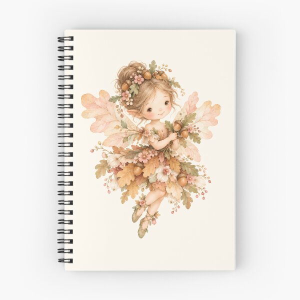 Item preview, Acorn & Oak Leaf Fairy – Whimsical Autumn Cottagecore Art designed and sold by looplandger.
