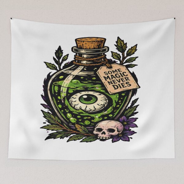 Item preview, Some Magic Never Dies Potion Bottle Eye Skull designed and sold by Custom Crest.