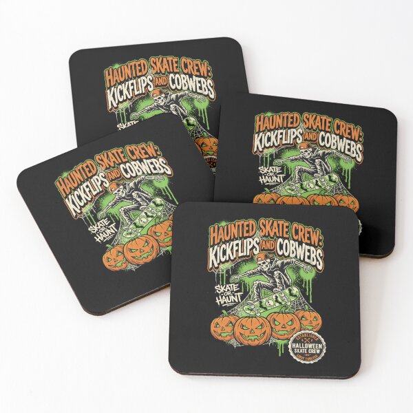 Item preview, Halloween Skate Crew Skeleton Skateboarding with jack o lantern Pumpkin designed and sold by Trendsecne.