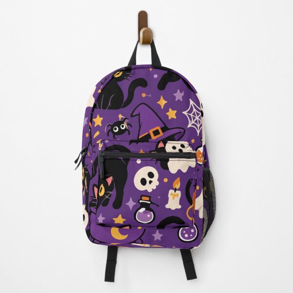 Item preview, Black Cat Chaos – Funny Halloween Cat Seamless Pattern designed and sold by therockstuff.