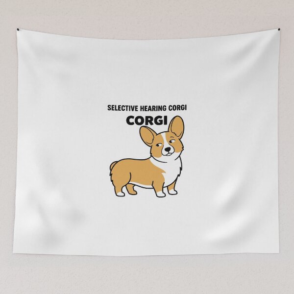 Artikelvorschau, Selektives Hören Corgi-Aufkleber entworfen und verkauft von DunuStore.