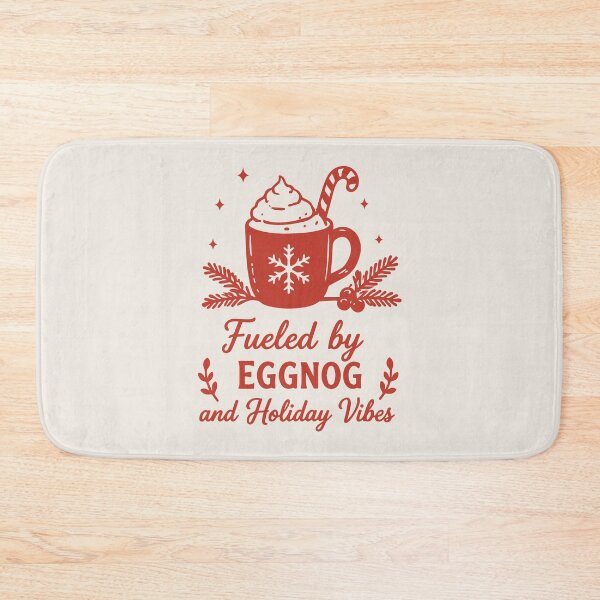 Item preview, Fueled By Eggnog And Holiday Vibes – Christmas Drink Art designed and sold by Tklezardesigns.