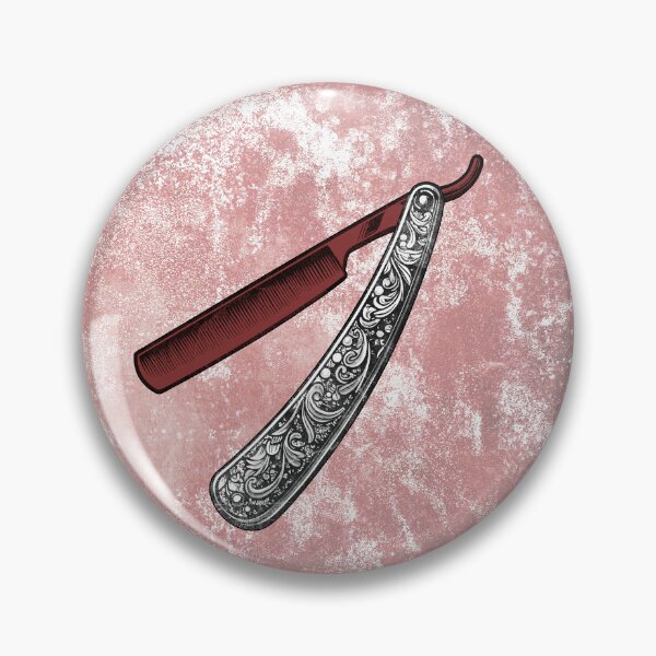 Item preview, Ornate Red Folding Straight Razor Vintage Barber Shave designed and sold by Ghoul Enterprises.