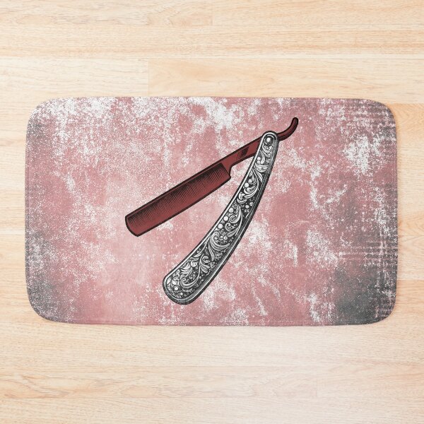 Item preview, Ornate Red Folding Straight Razor Vintage Barber Shave designed and sold by Ghoul Enterprises.