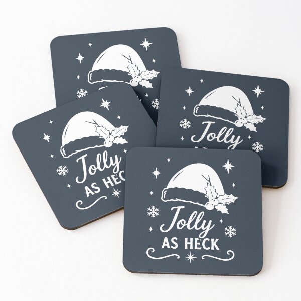 Item preview, Jolly As Heck – Santa Hat Christmas Art designed and sold by Tklezardesigns.