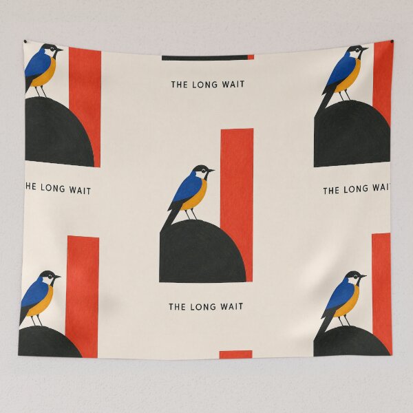 Item preview, Color Block Bird Art | The Long Wait Modernist Print designed and sold by Filora Atelier | Bird Art.