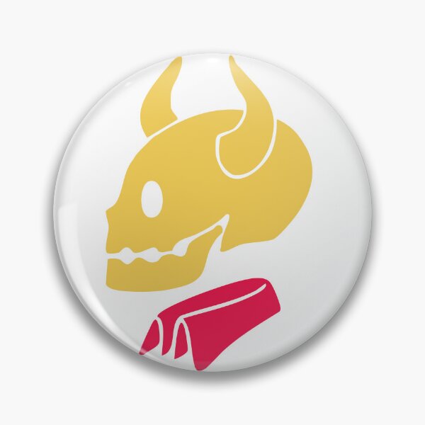 Item preview, Golden skull demon head with a red collar designed and sold by Iko.