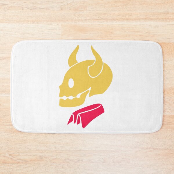 Item preview, Golden skull demon head with a red collar designed and sold by Iko.