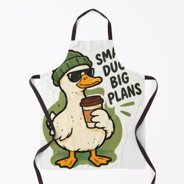 Item preview, Small Duck Big Plans |Cute Funny Duck Drinking Coffee designed and sold by bymtsef.