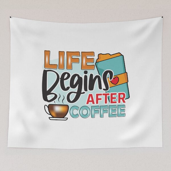 Item preview, Life Begins After Coffee Morning Ritual Humor designed and sold by CleanDecor.