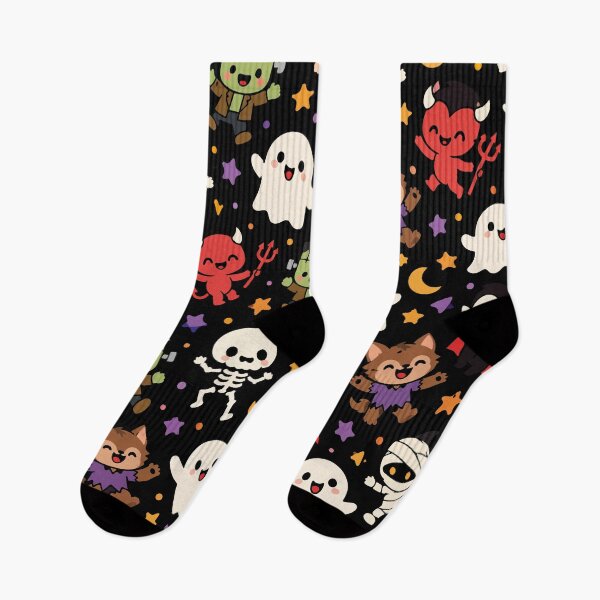 Item preview, Tiny Halloween Monsters – Cute Spooky Seamless Pattern designed and sold by therockstuff.
