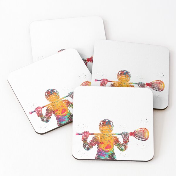 Item preview, Little Boy Lacrosse Goalie Watercolor Art designed and sold by Liededrom..